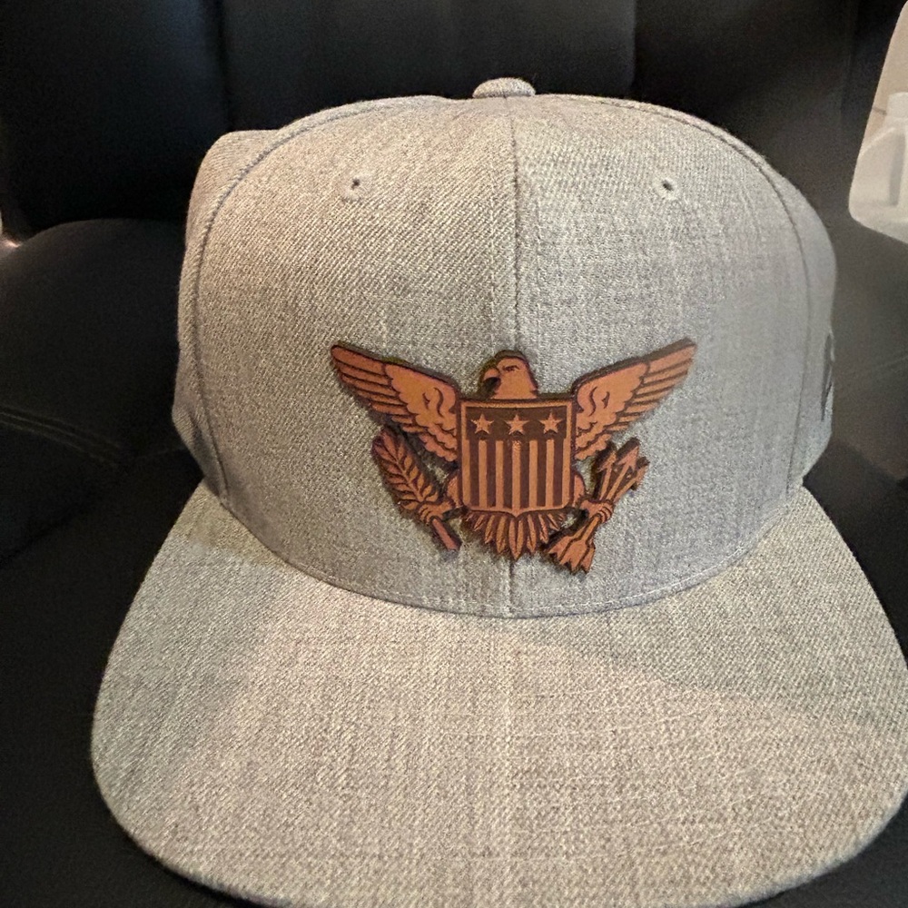 Gray Cap with Eagle Emblem